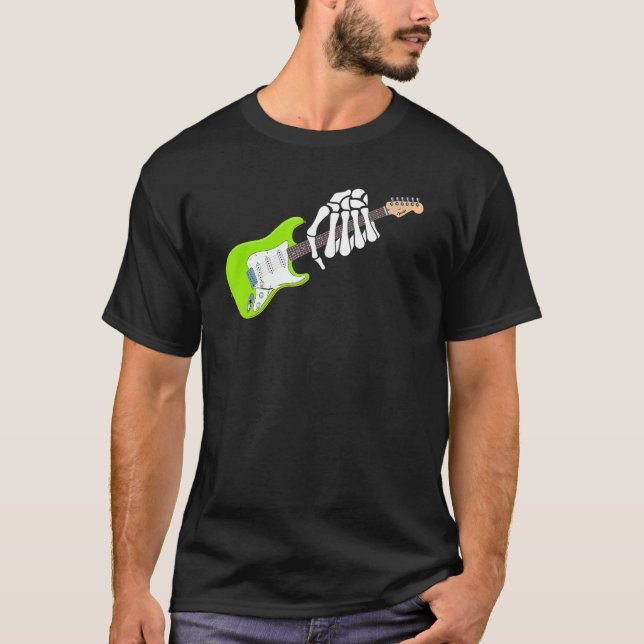 Camiseta Rock On Guitar Neck - With A Sweet Rock & Roll Ske (Frente)