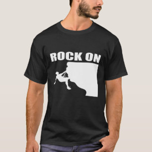 Camiseta Rock On Mountain Escalando Para Climas Rock