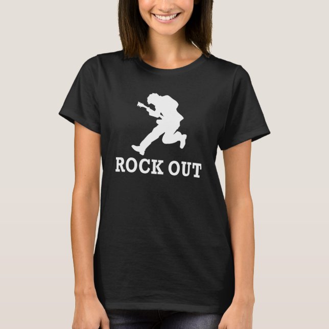 Camiseta Rock Out Rock and Roll Rocker (Frente)