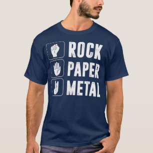 Camiseta Rock Paper Metalmusic Rock Punk Música Engraçado R