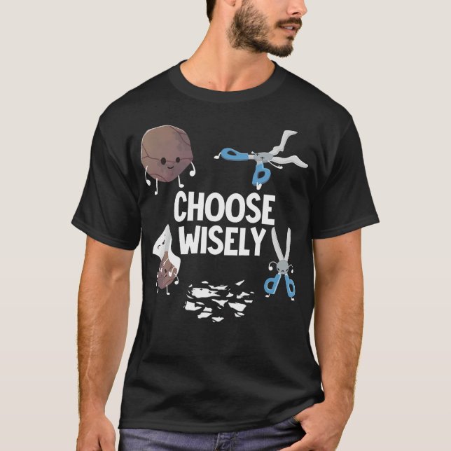 Camiseta Rock Paper Scissors Choose (Frente)