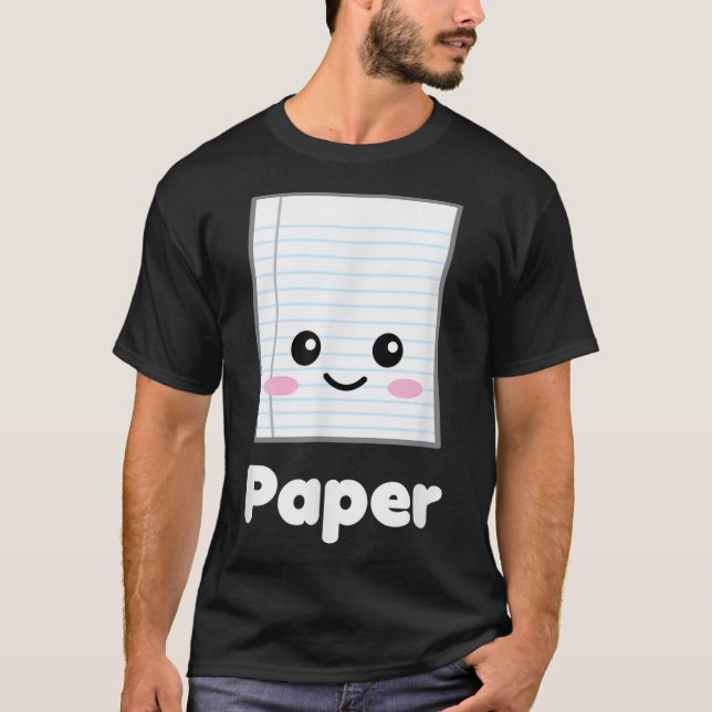 Camiseta Rock Paper Scissors Group Halloween Costume Dark (Frente)