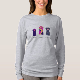 Camiseta Rock Paper Scissors Paw Print | L