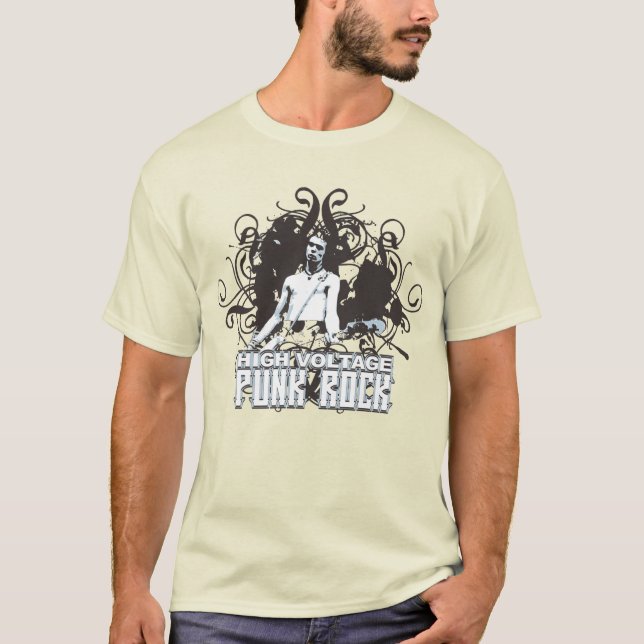 Camiseta Rock Punk de Alta Tensão (Frente)