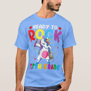 Camiseta Rock Quinto Grau Dabbing Raparigas Unicorn De Volt