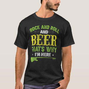Camiseta Rock, Roll E Beer É Por Isso Que Estou Aqui, Rock 
