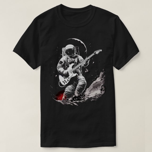 Camiseta Rock Roll Music Concert Festival Astronaut Space G (Frente do Design)