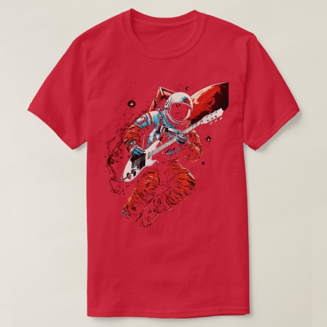 Camiseta Rock Roll Music Concert Festival Astronaut Space G (Frente do Design)