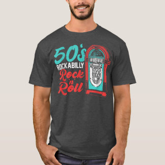 Camiseta Rock Roll Rock Music Rockabilly da década de 1950