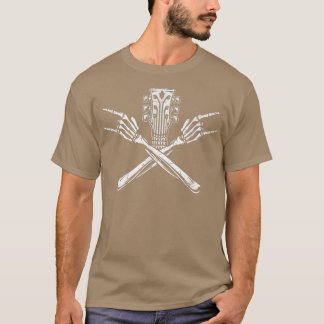 Camiseta Rock & Roll Skeleton Guitar Rock Heavy Metal Lover