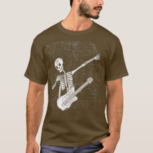 Camiseta Rock & Roll Skeleton Música de Violão Lover Rockst