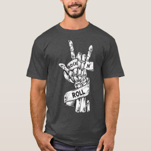 Camiseta Rock & Roll Skeleton Música de Violão Lover Rockst