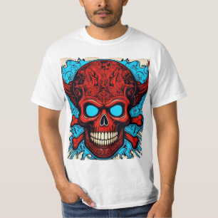 Camiseta Rock & Roll Skull - 👕 espiritual do rebelde do Et