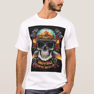Camiseta Rock & Roll Skull Festival Guitarra Elé