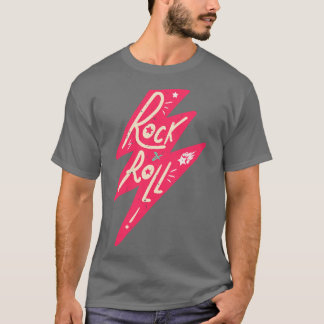 Camiseta Rock Roll Vintage - Crachá de Música Retro