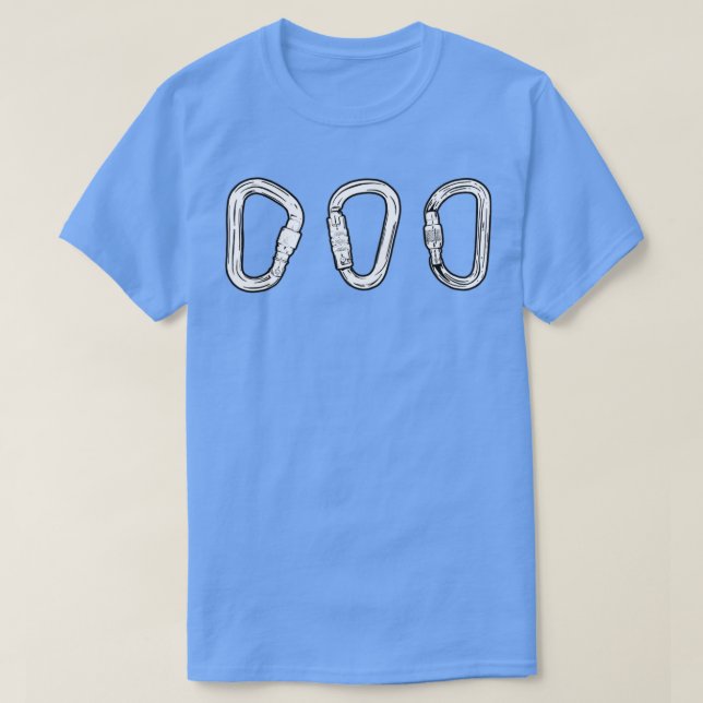 Camiseta Rock Sport Escalando Carabiner Belay T (Frente do Design)