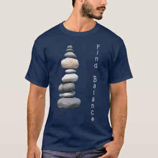 Camiseta Rock Stacking Localizar Equilíbrio do Cairn