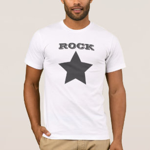 Camiseta ROCK STAR   Camisa-estrela-Cinza