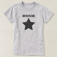 ROCK STAR | Camisa-T básica de Cinza
