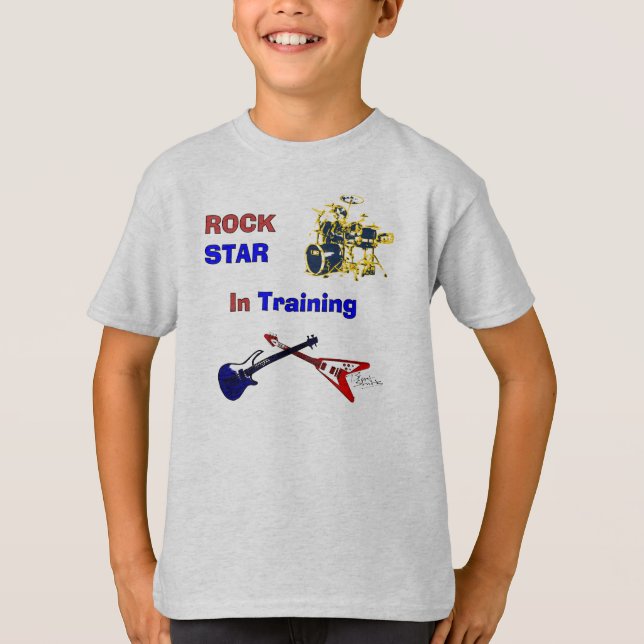 Camiseta Rock Star Em Treinamento (Frente)
