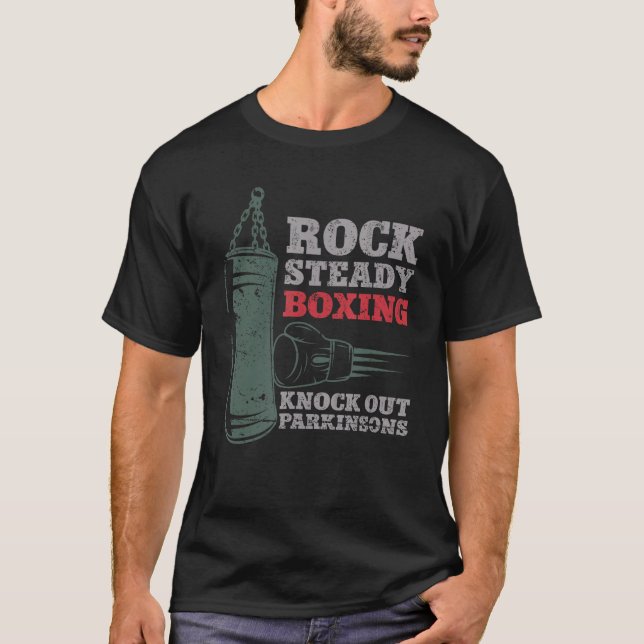 Camiseta Rock Steady Boxing Bata Parkinsons Boxing (Frente)