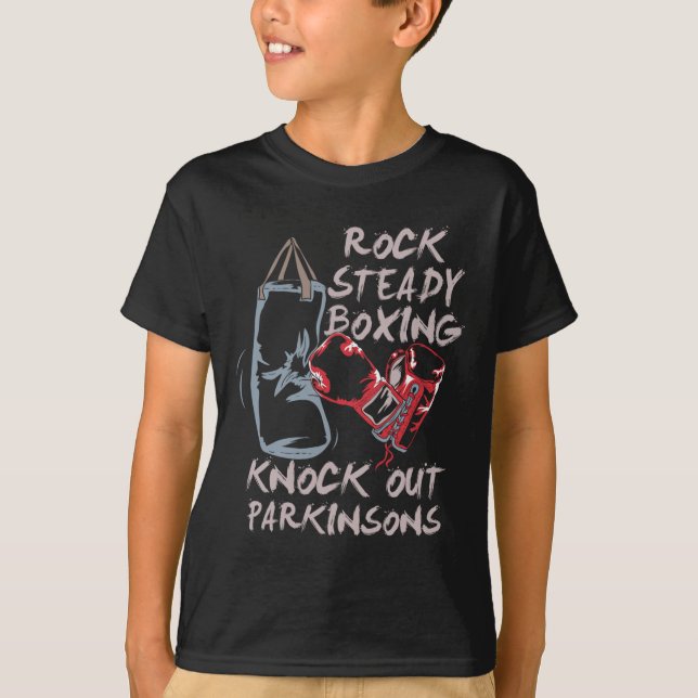 Camiseta Rock Steady Boxnock Out Parkinsons (Frente)