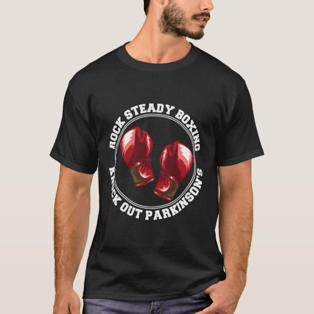 Camiseta Rock Steady Boxnock Out Parkinsons Fighting Re (Frente)