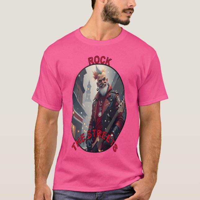 Camiseta Rock the Streets Punk Rock Rebel Art (Frente)