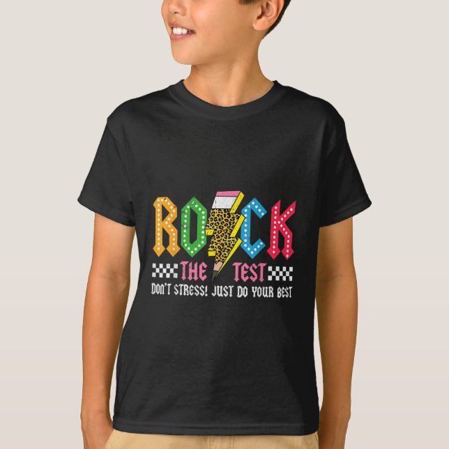 Camiseta Rock The Test Day Dont Stress Abcd Alphabe (Frente)