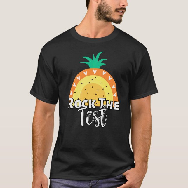 Camiseta Rock The Test Day Teacher Testing Day Rainbow (Frente)