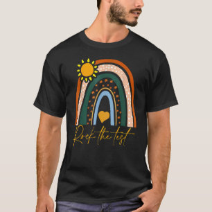 Camiseta Rock The Test Day Teacher Testing Day Rainbow