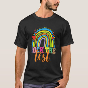 Camiseta Rock The Test Day Teacher Testing Day Rainbow