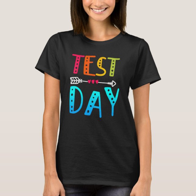 Camiseta Rock The Test Day Teacher Testing Day Rainbow (Frente)