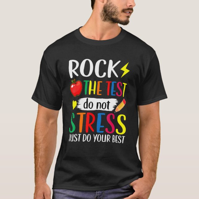 Camiseta Rock The Test Do Not Stress Test Day (Frente)