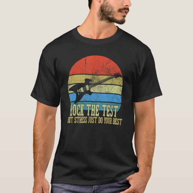 Camiseta Rock The Test Donn Stress Test Day Testing Day Te (Frente)