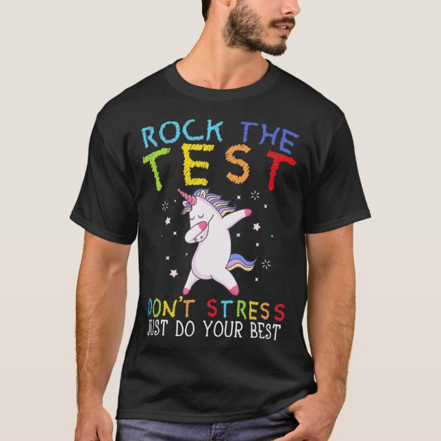 Camiseta Rock The Test Encantny School Professor Piada (Frente)