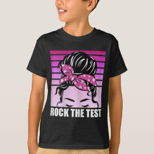 Camiseta Rock The Test Messer Bun Teacher Test Day Testing
