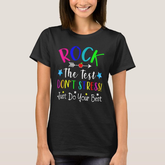 Camiseta Rock The Test Pre-K Preschool Students (Frente)