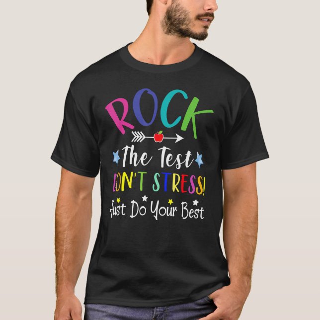 Camiseta Rock The Test Pre K Preschool Study (Frente)
