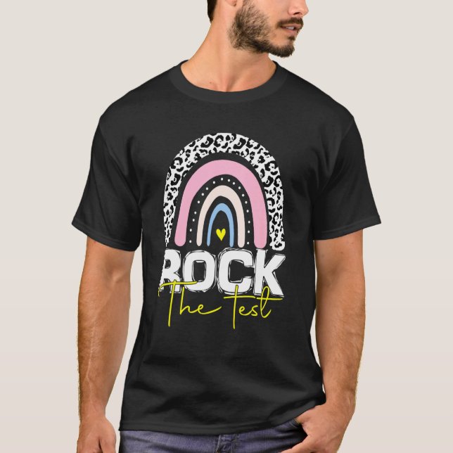 Camiseta Rock The Test, Professor do Dia de teste Rainbow L (Frente)
