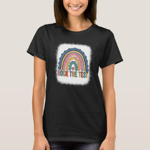 Camiseta Rock The Test Teacher Day Testing Day Rainbow