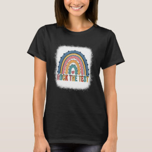 Camiseta Rock The Test Teacher Day Testing Day Rainbow