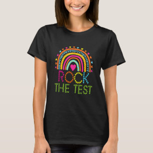 Camiseta Rock The Test Teacher Day Testing Day Rainbow