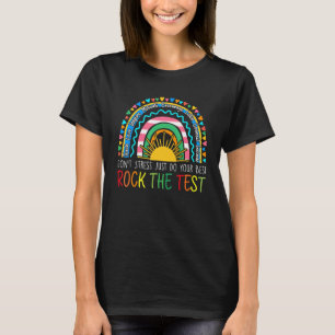 Camiseta Rock The Test Teacher Day Testing Day Rainbow