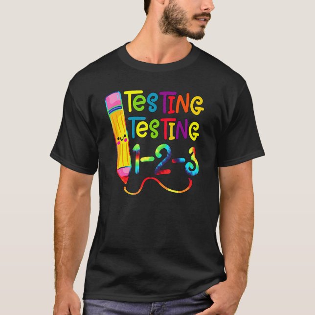 Camiseta Rock The Test Teacher Day Testing Day Study (Frente)