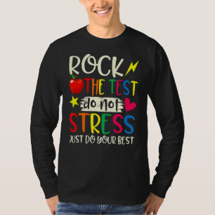 Camiseta Rock The Test Teacher Day Testing Day Study