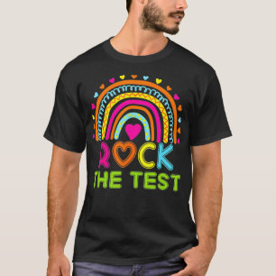 Camiseta Rock The Test Teacher Test Day Testing Day Rainbow