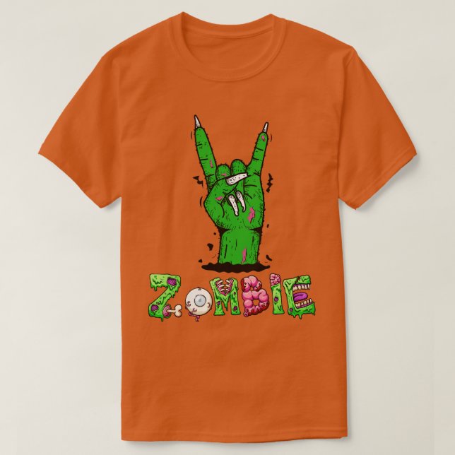Camiseta Rock Zombie (Frente do Design)