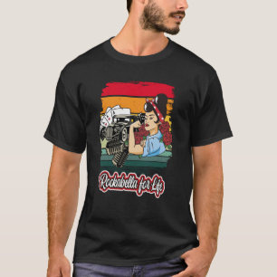 Camiseta Rockabella Para a Vida Rockabilly Vintage