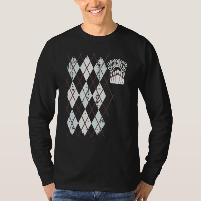 Camiseta Rockabilly Bowling Men Women Retro 50s Sock Hop Ar (Frente)